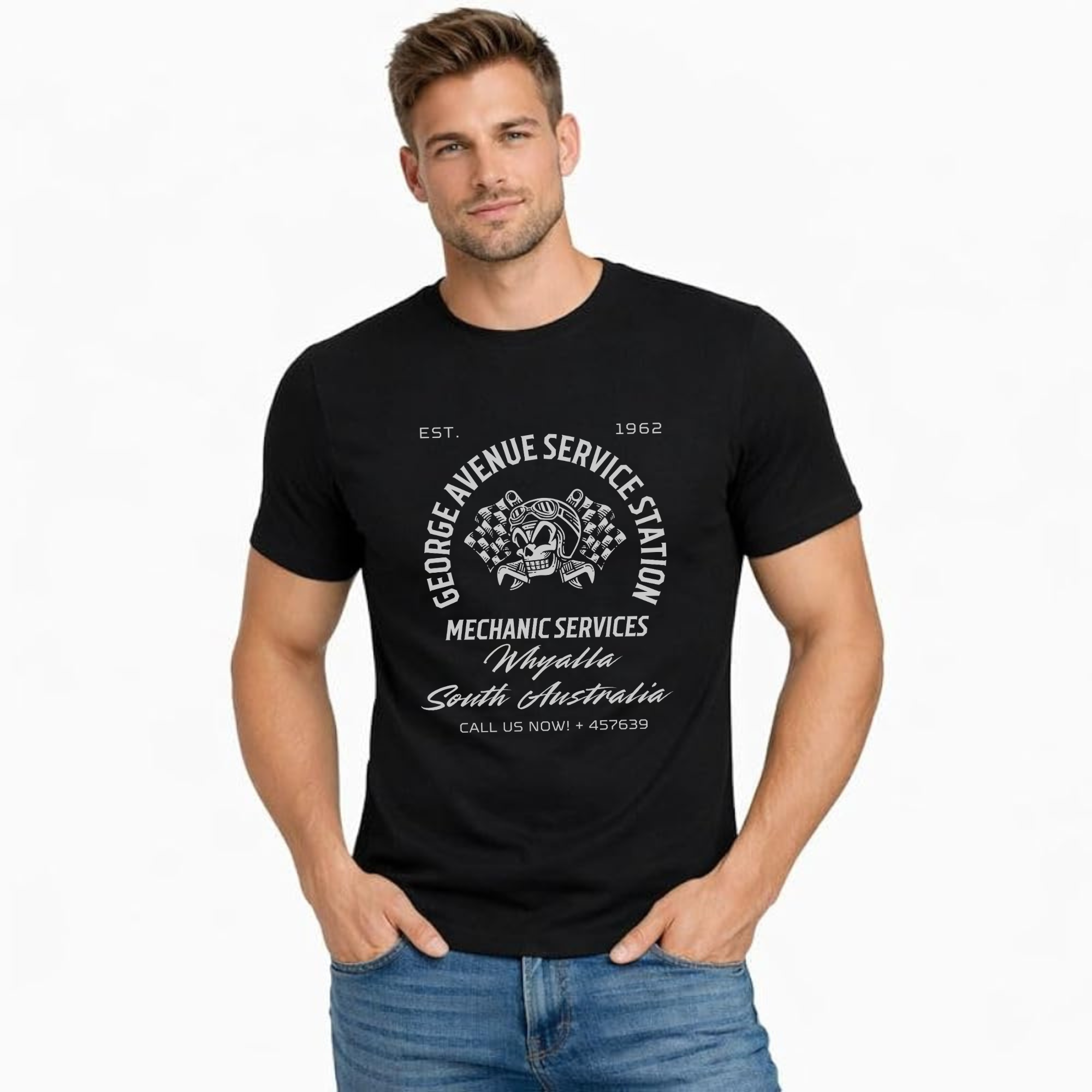 Retro Service station T shirts